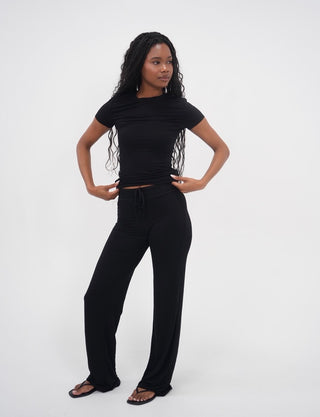 Black Straight Lounge Set