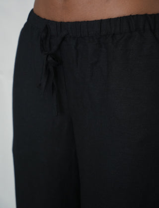 Black Linen Pant
