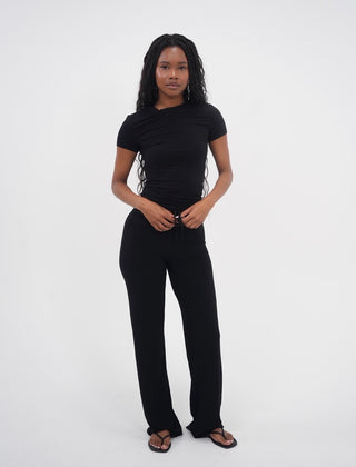 Black Straight Lounge Set