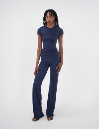 Navy Short Sleeve Wide Set