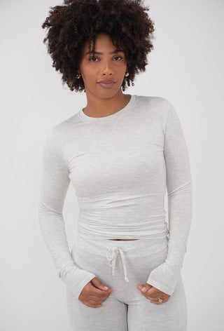 Heather Grey Straight Leg Set Longsleeve