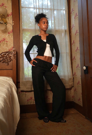 Black Linen Pant