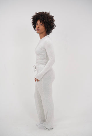 Heather Grey Straight Leg Set Longsleeve