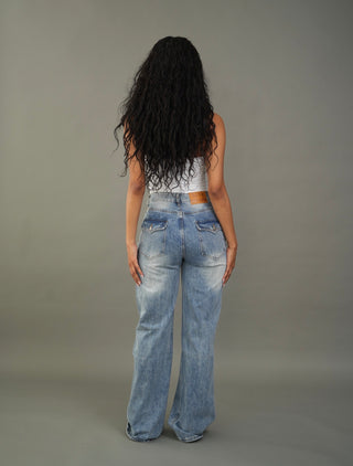 Medium Wash Ripped Denim
