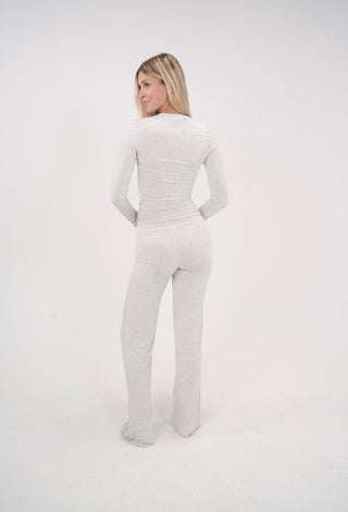 Heather Grey Straight Leg Set Longsleeve