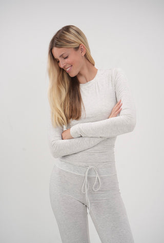 Heather Grey Straight Leg Set Longsleeve