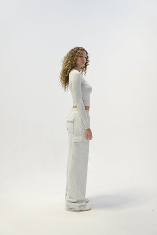 Heather Grey Cargo Sweat Pant