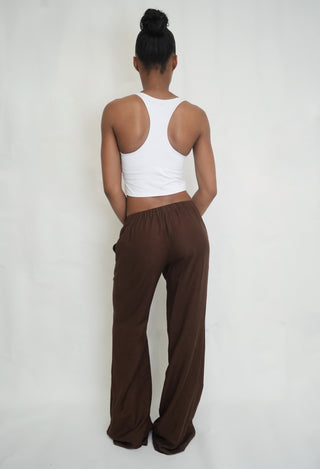 Chocolate Linen Pant