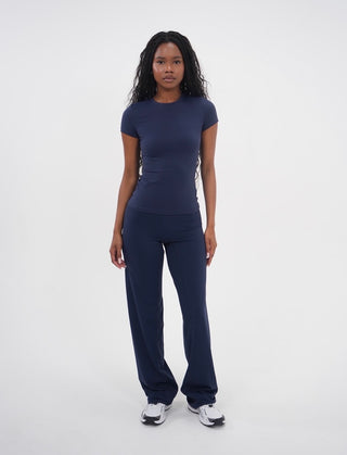 Navy Short Sleeve Wide Set