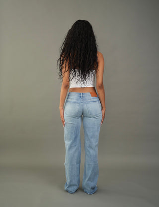 Aaliyah Low-Rise Ripped Denim