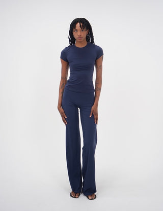 Navy Short Sleeve Wide Set