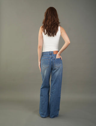 Jazmine Mid Rise Straight Leg Denim