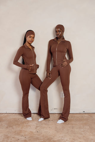Zip Up Jacket Set