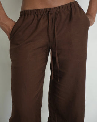 Chocolate Linen Pant
