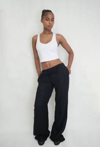 Black Linen Pant