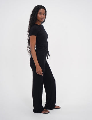 Black Straight Lounge Set