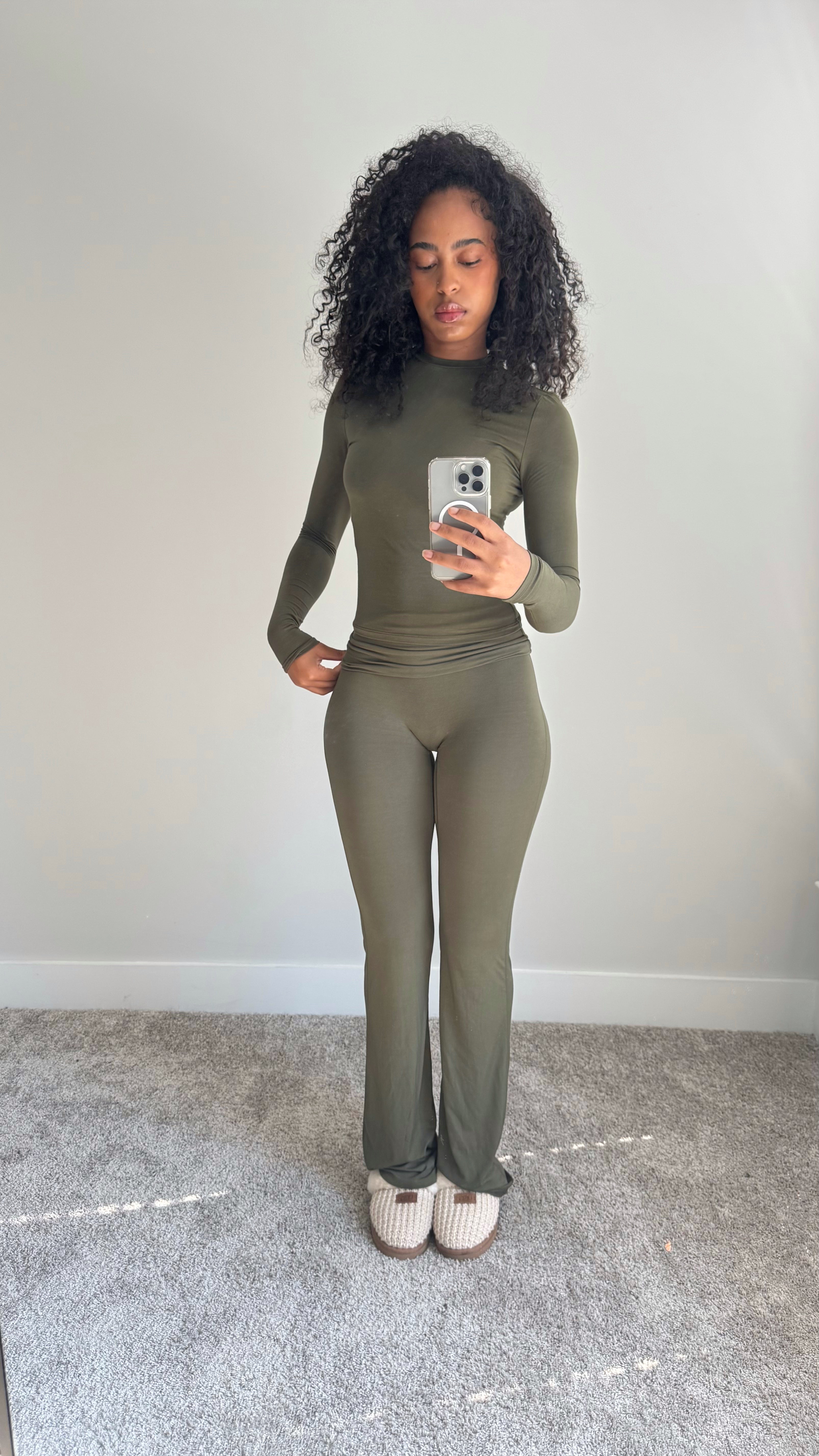 Hunter Green Long Sleeve Lounge Set