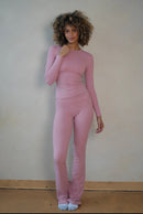 Dusty Rose Long Sleeve Foldover Set