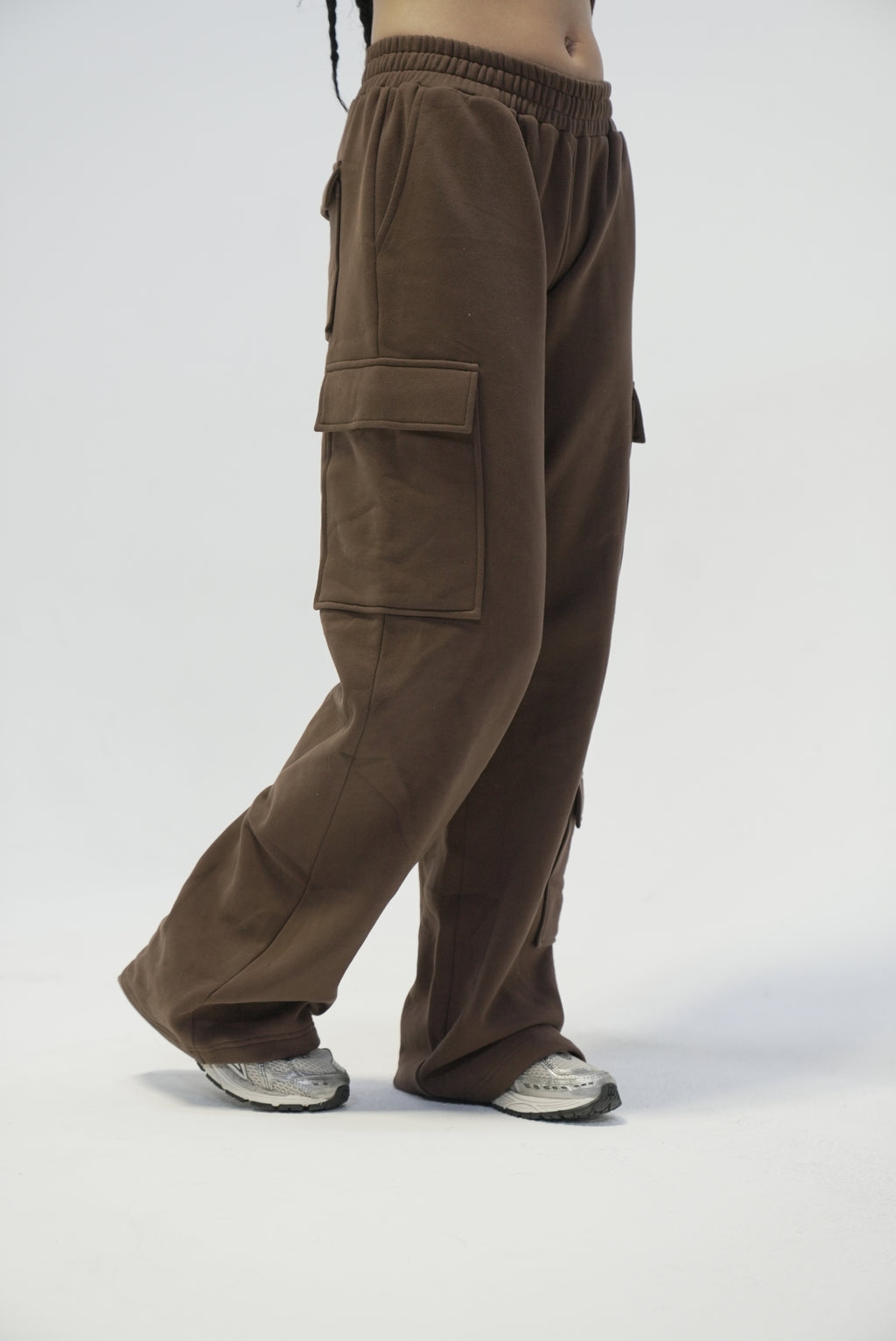 Brown Cargo Sweat Pant