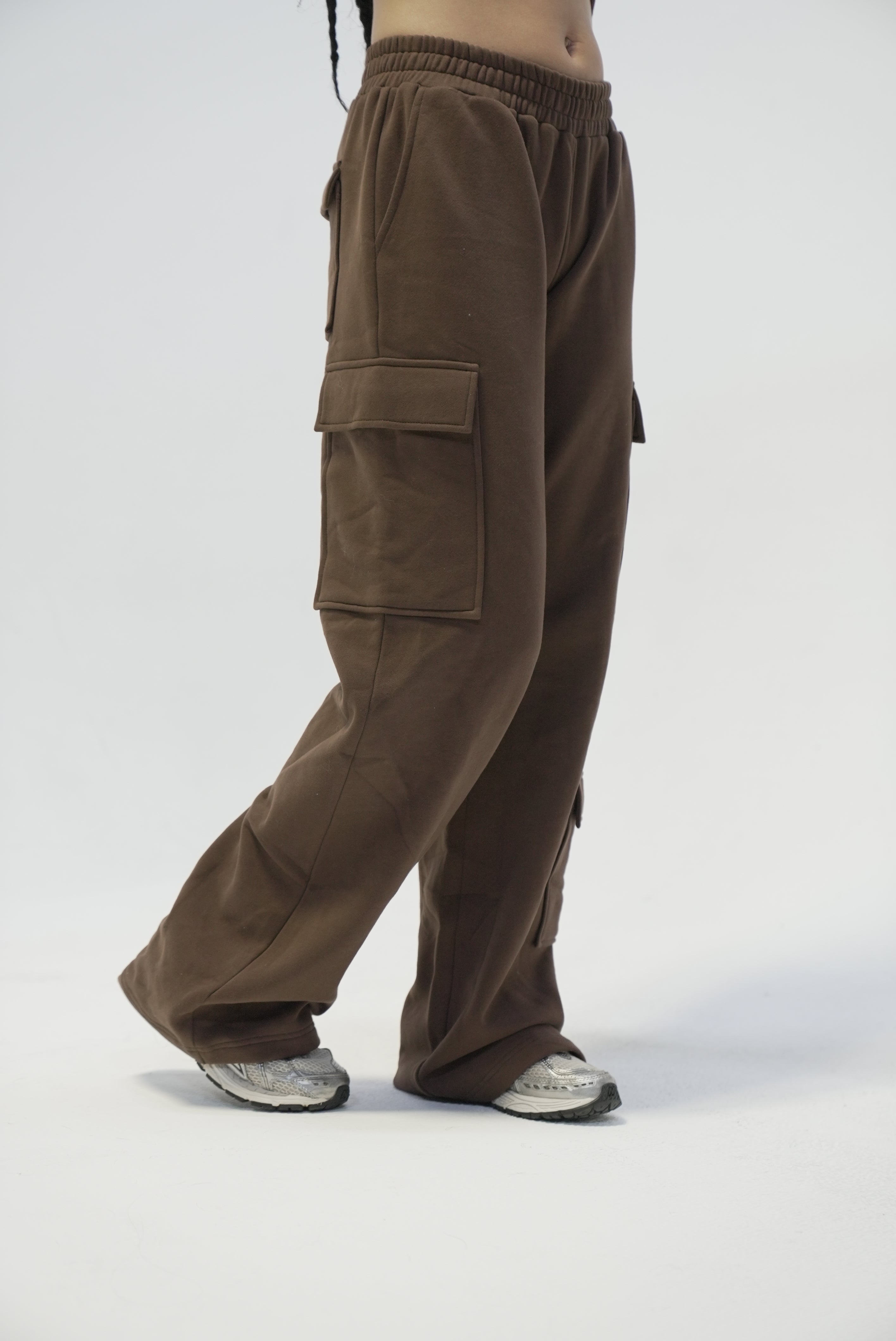 Brown Cargo Sweat Pant