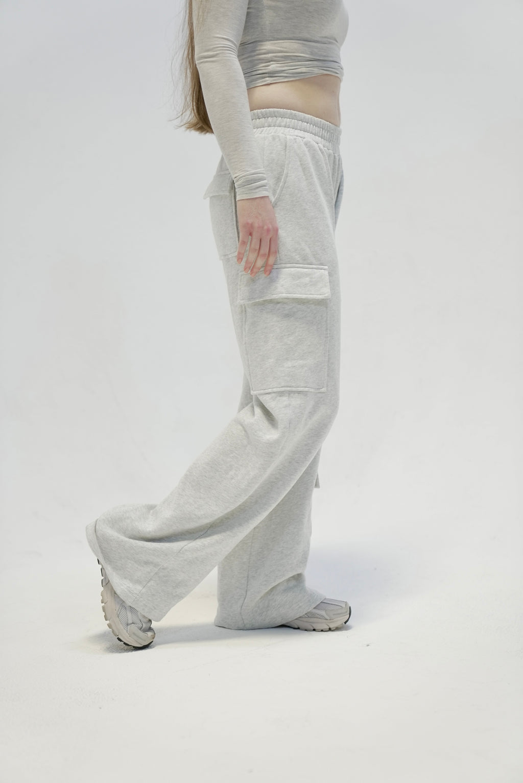 Heather Grey Cargo Sweat Pant (PRE-ORDER)