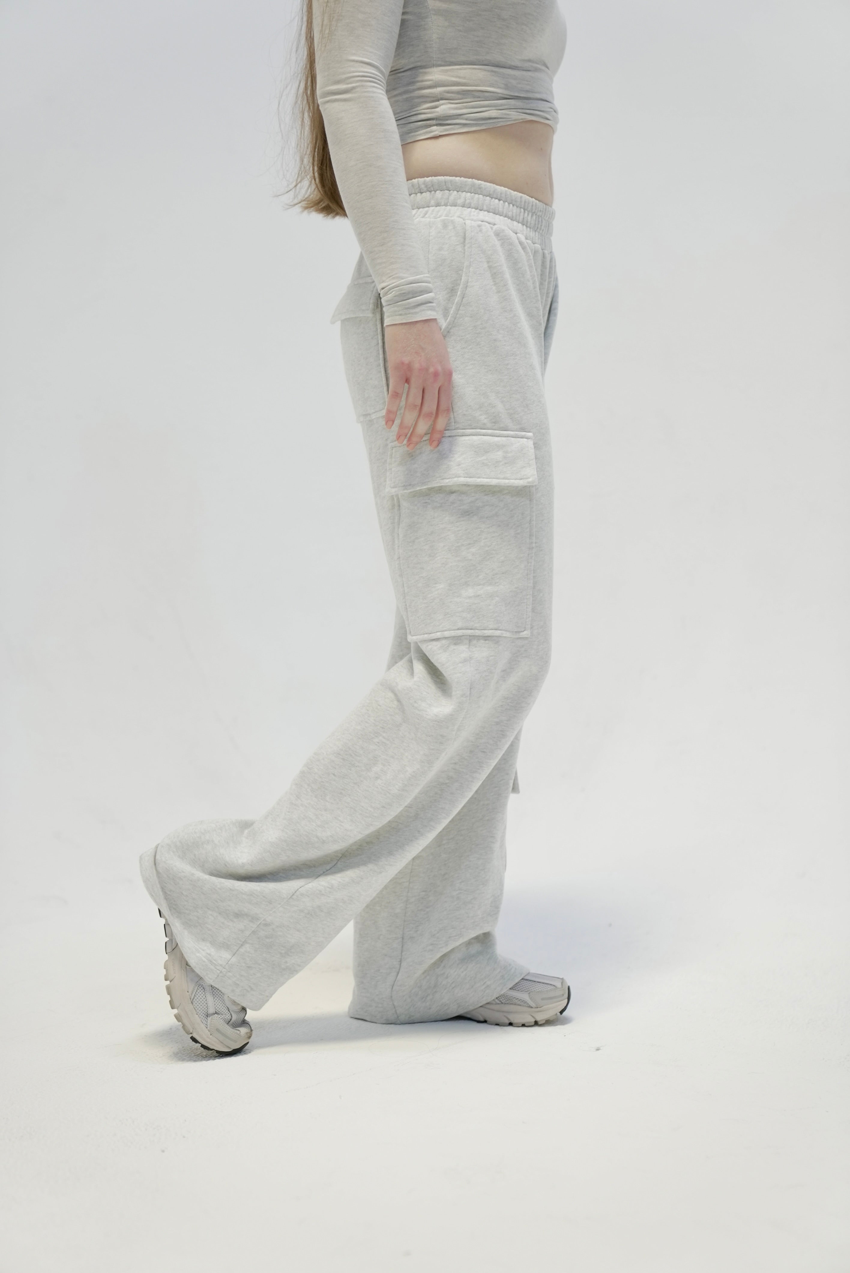 Heather Grey Cargo Sweat Pant (PRE-ORDER)