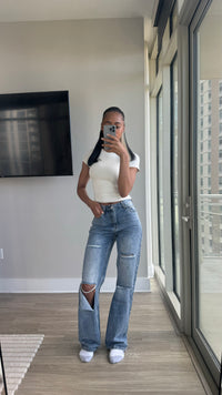 Medium Wash Ripped Denim