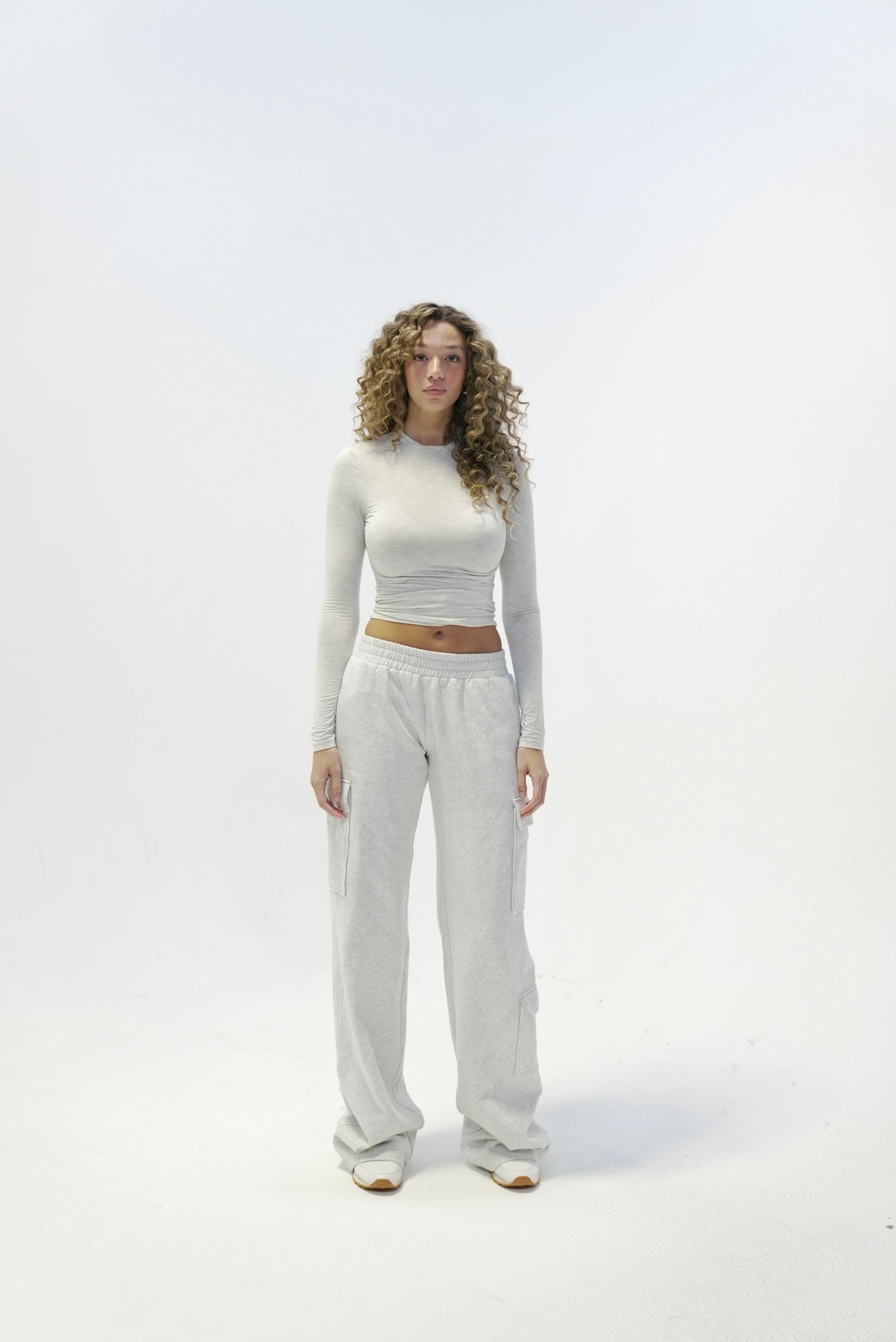 Heather Grey Cargo Sweat Pant