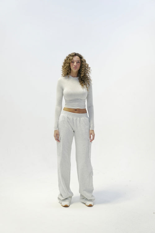 Heather Grey Cargo Sweat Pant
