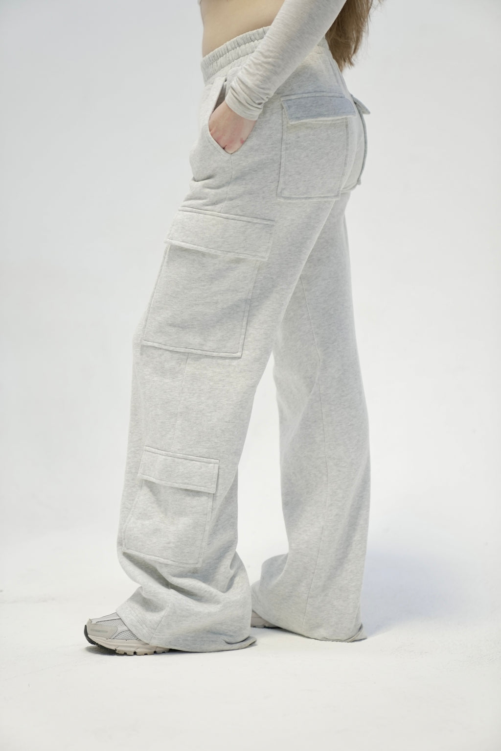 Heather Grey Cargo Sweat Pant (PRE-ORDER)
