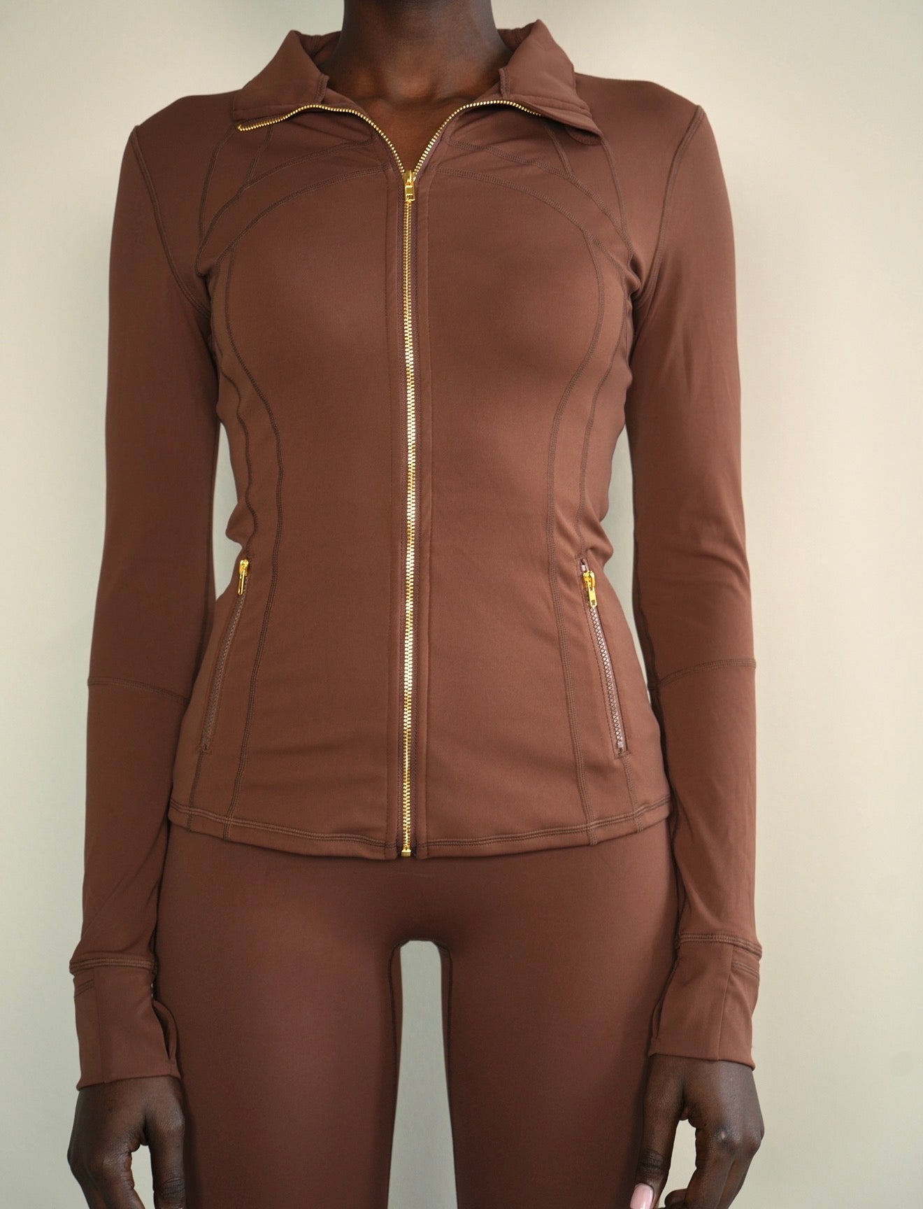 Zip Up Jacket Set