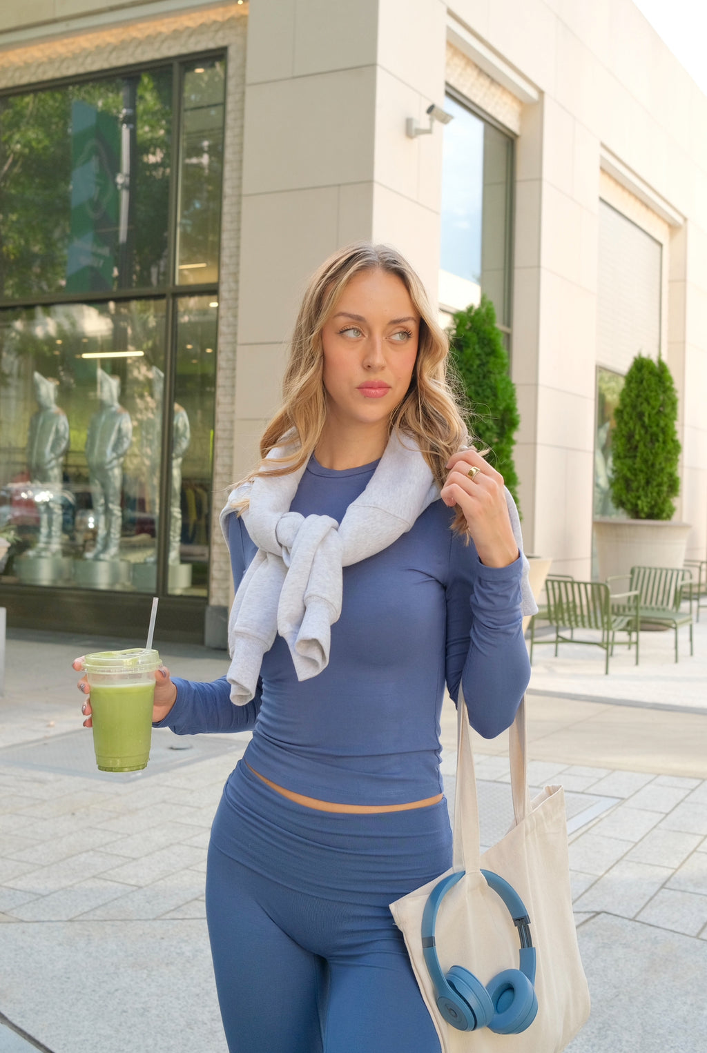 Navy Blue Long Sleeve Lounge Set
