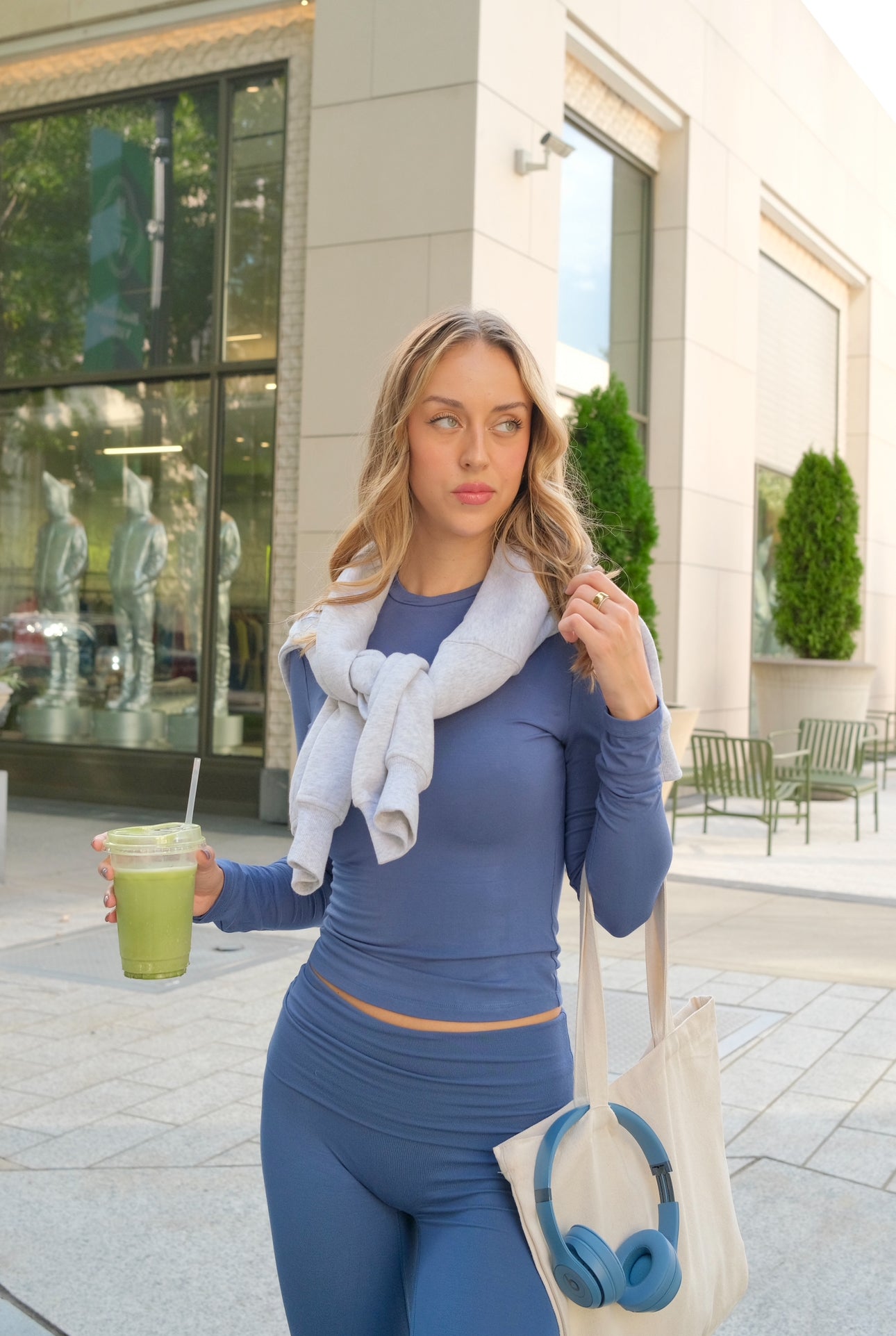 Navy Blue Long Sleeve Lounge Set