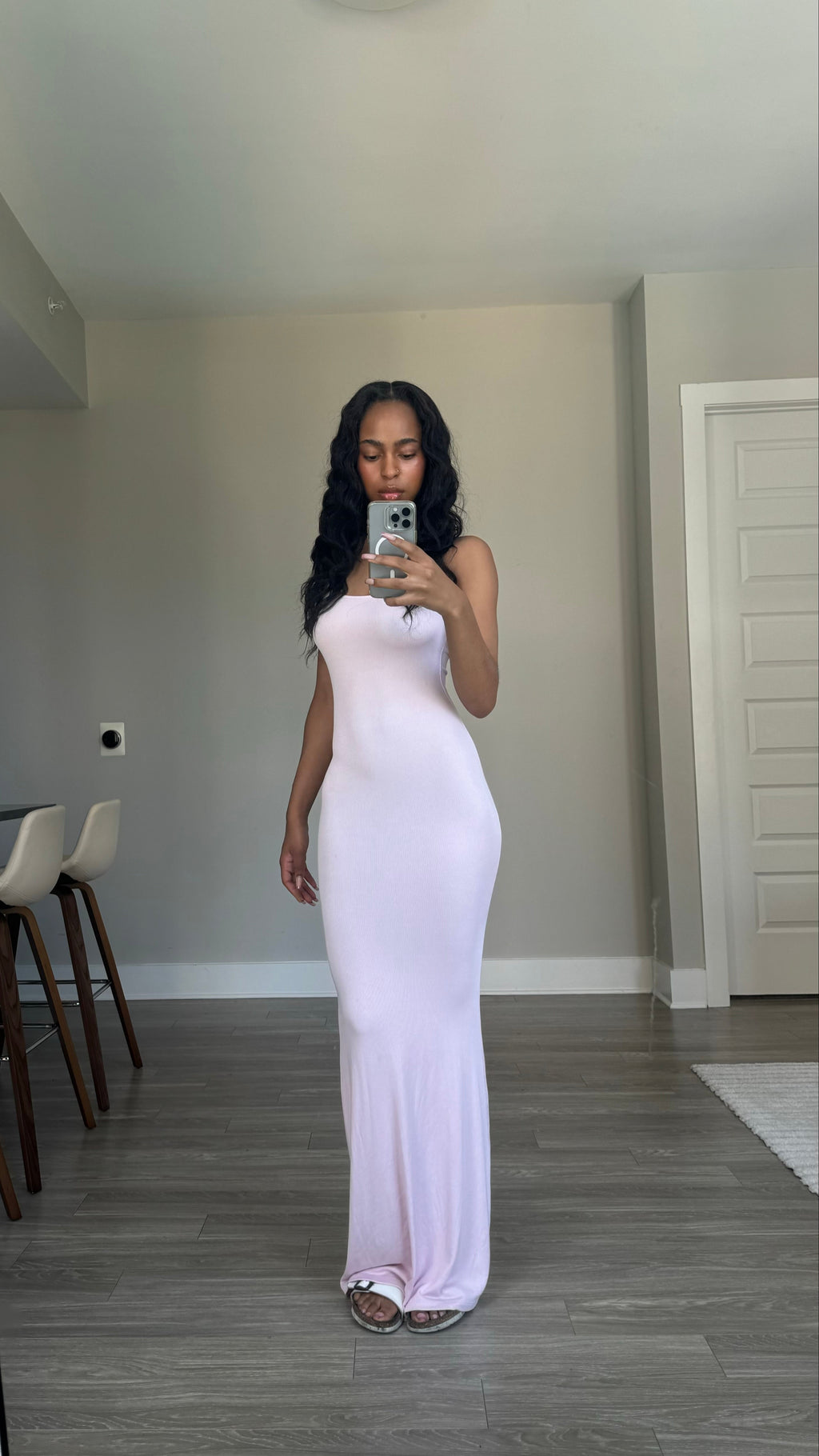 Soft Pink Slip Dress