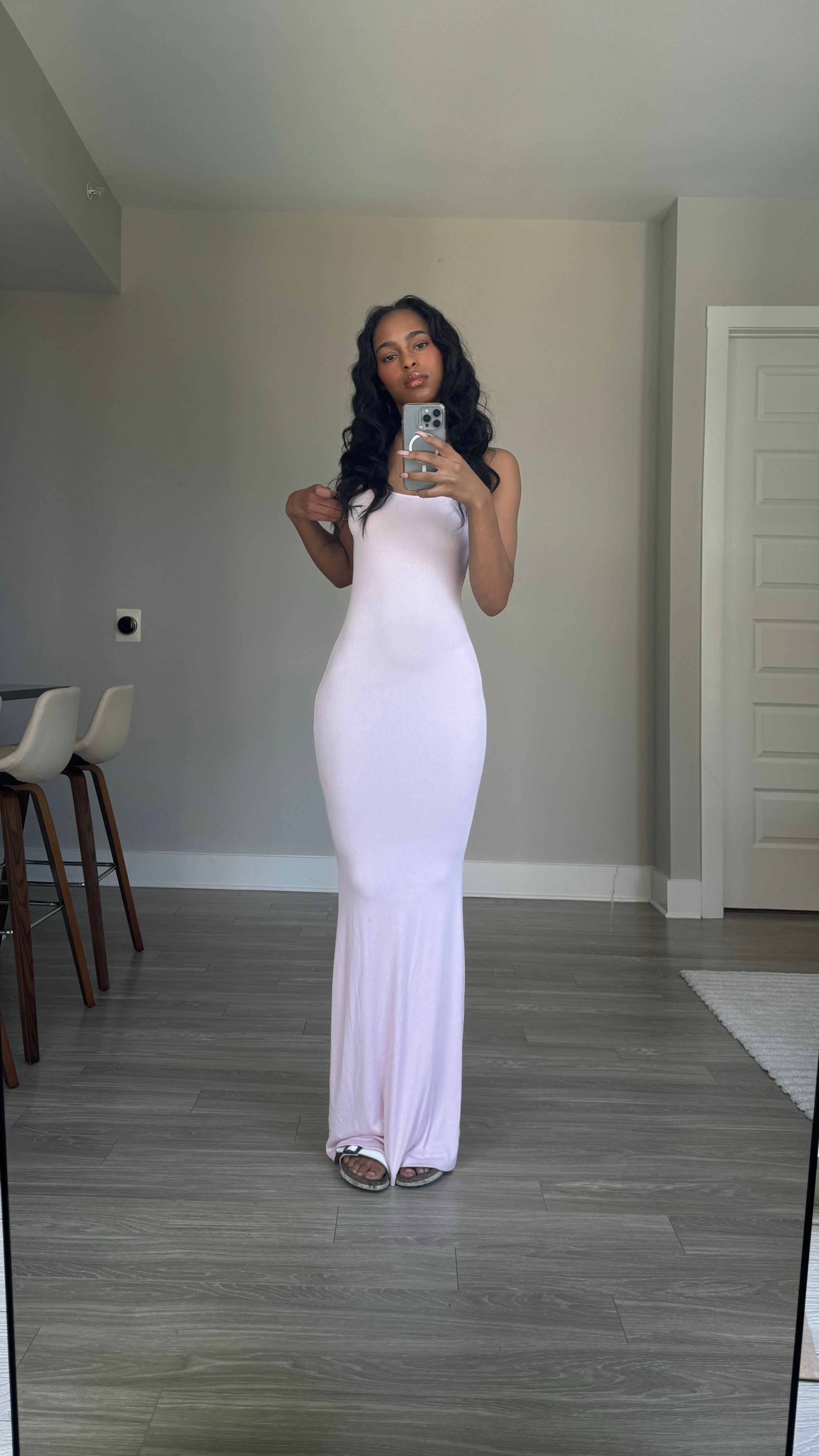 Soft Pink Slip Dress