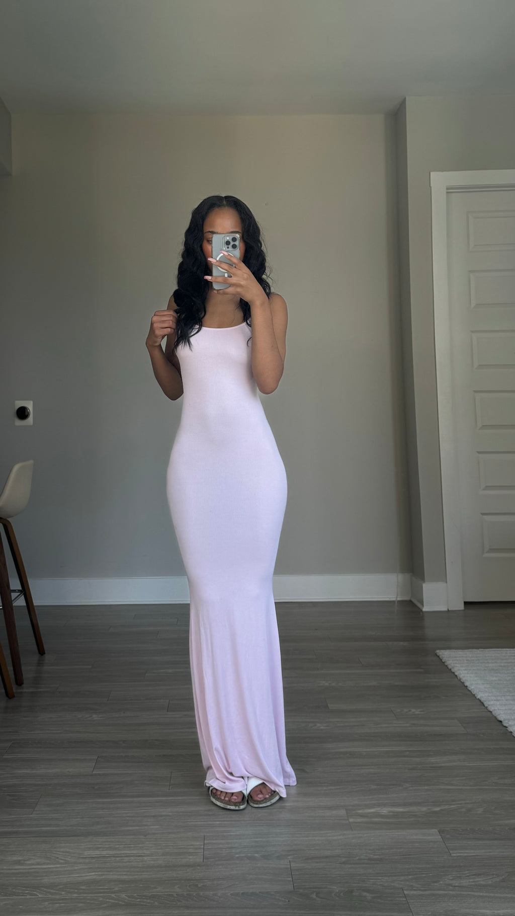 Soft Pink Slip Dress