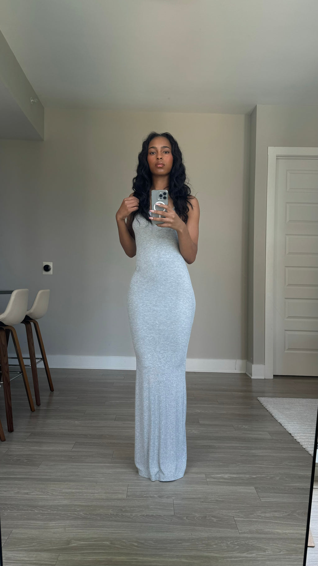 Heather Grey Slip Dress