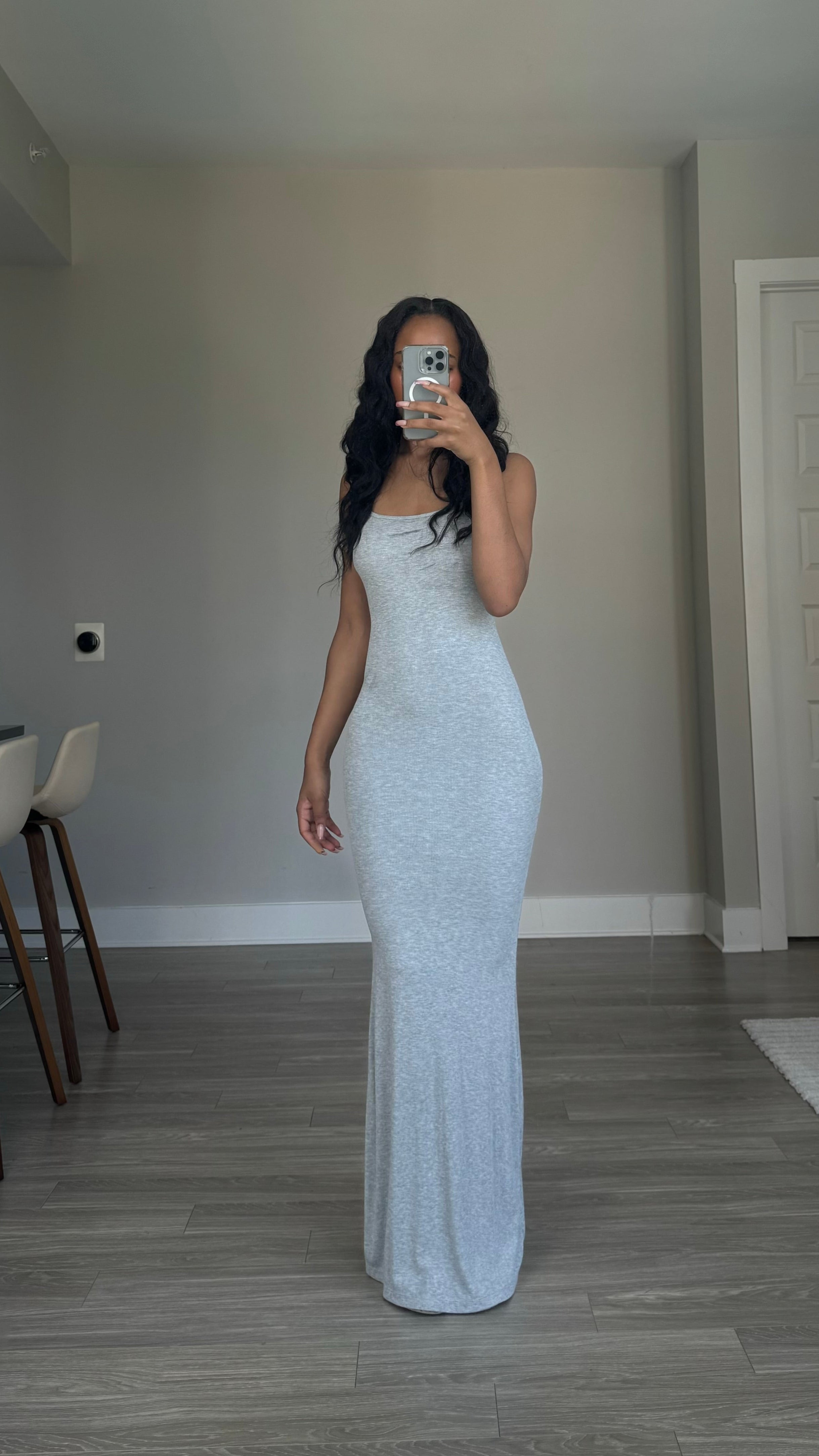 Heather Grey Slip Dress