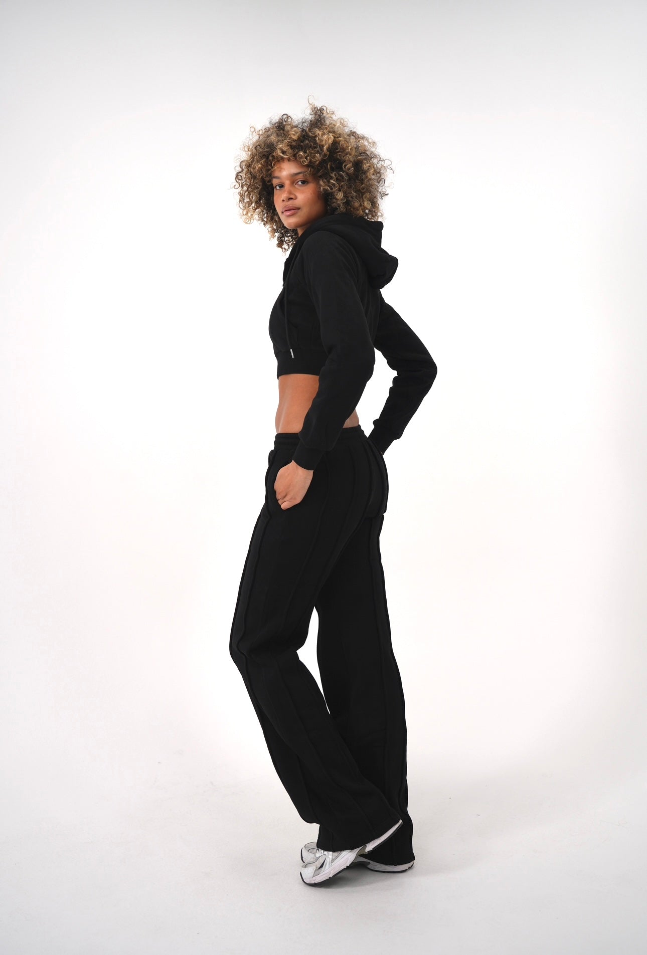 Cropped Jacket Sweat Set