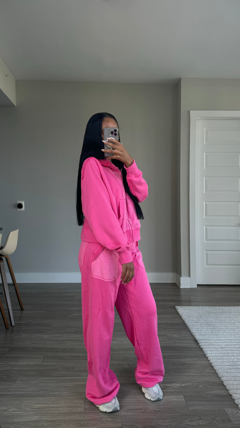 Vibrant Pink Baggy Sweat Set