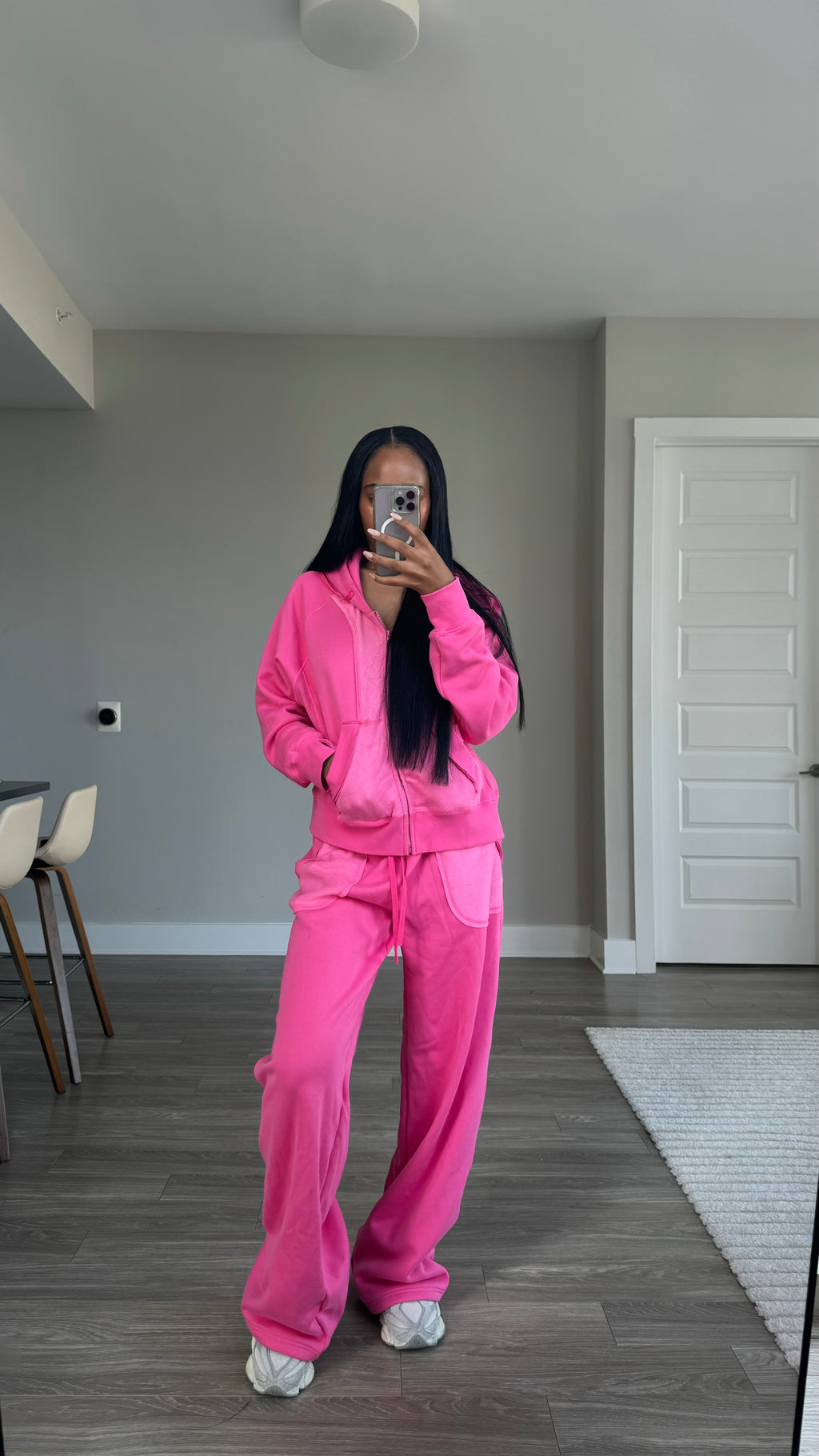 Vibrant Pink Baggy Sweat Set