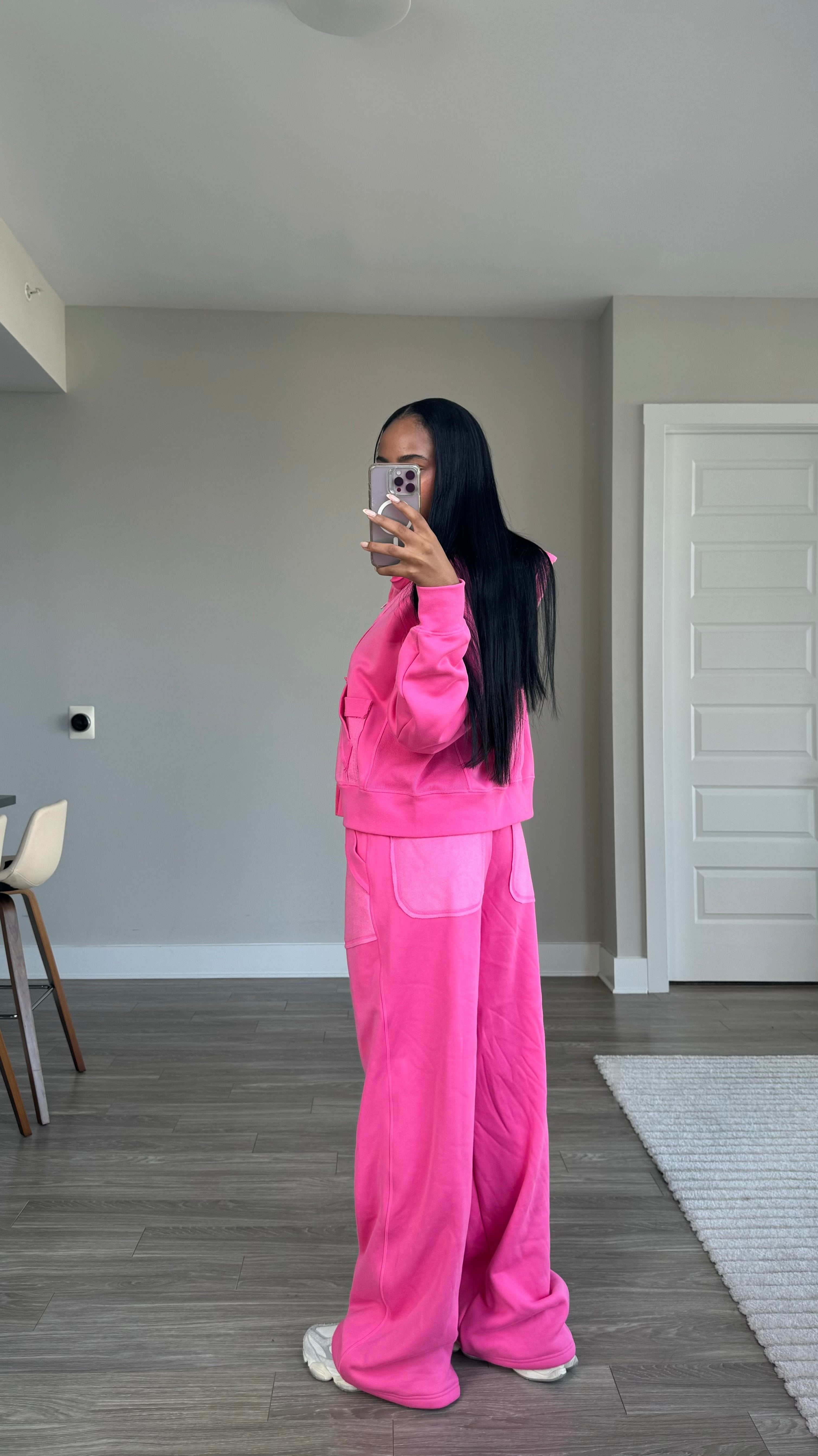 Vibrant Pink Baggy Sweat Set