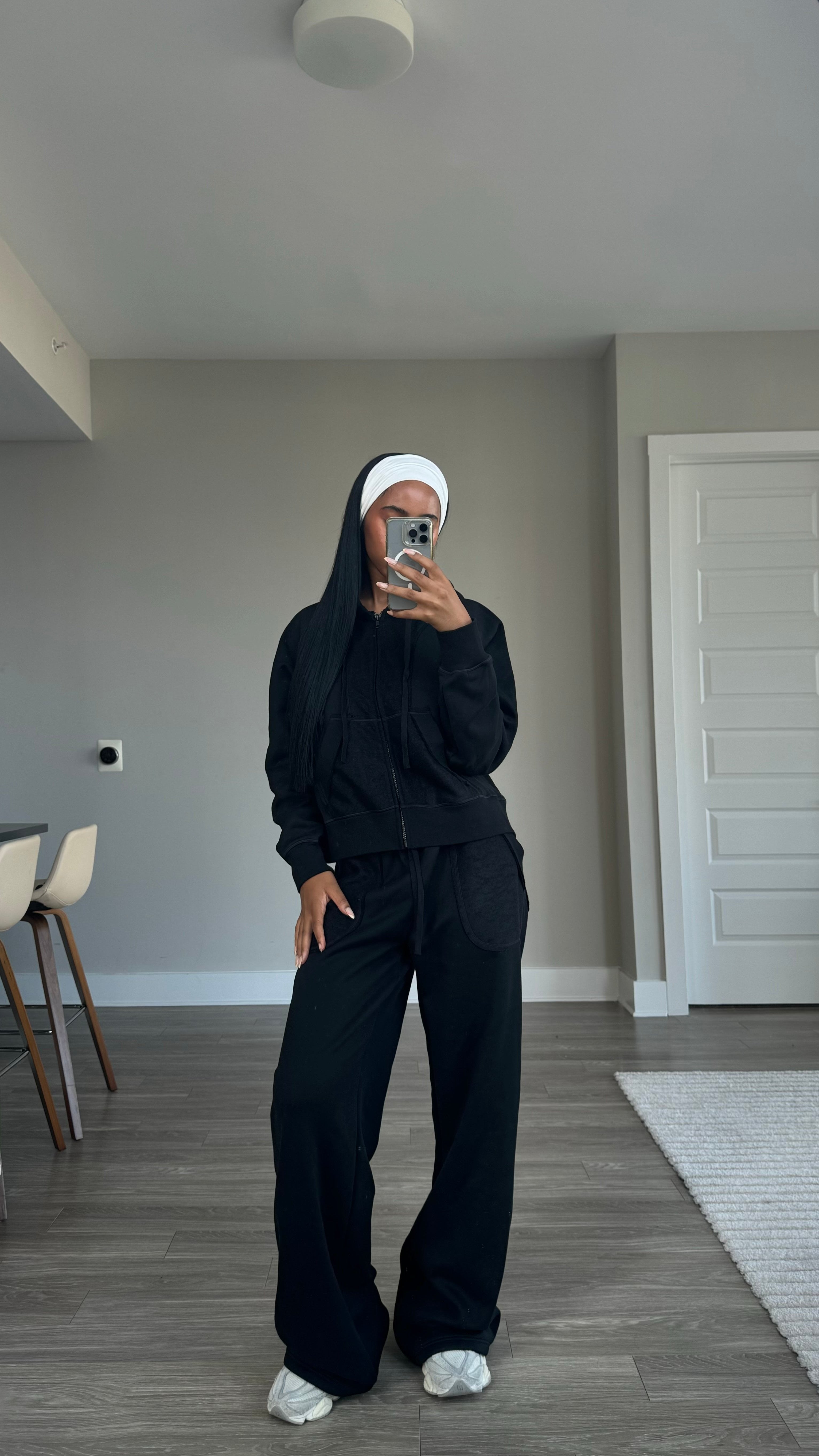 Black Baggy Sweat Set