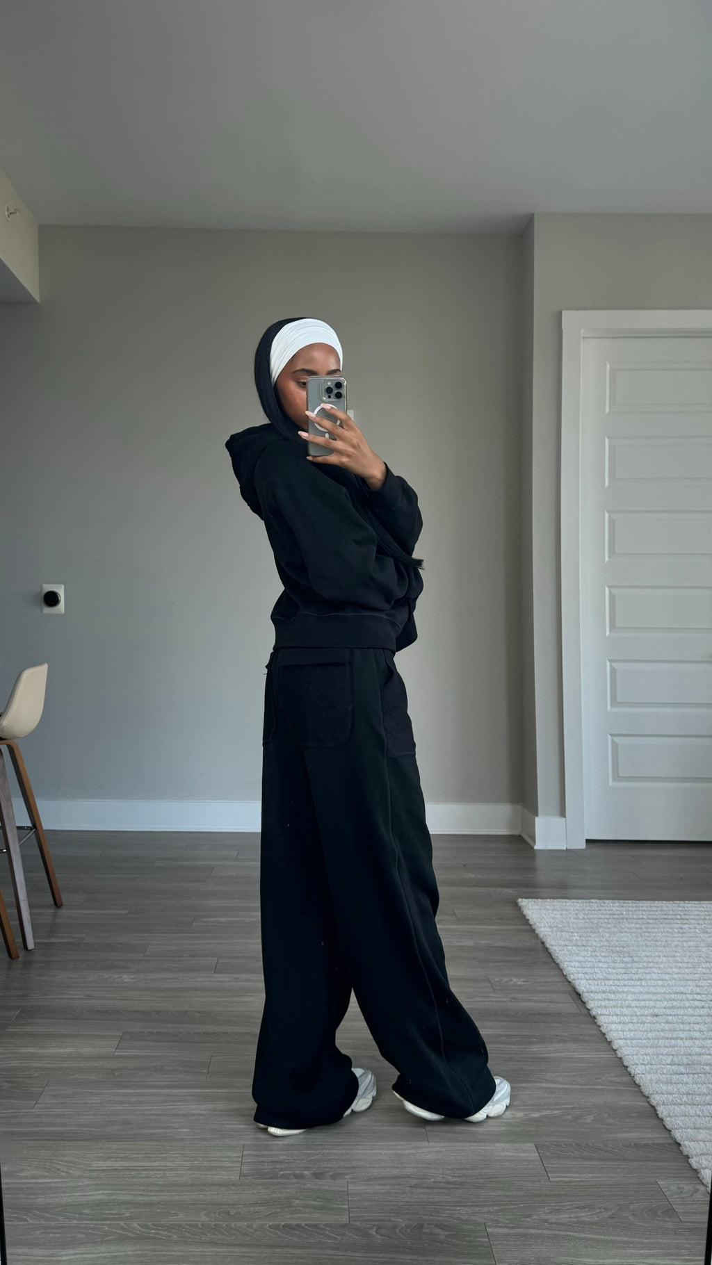 Black Baggy Sweat Set