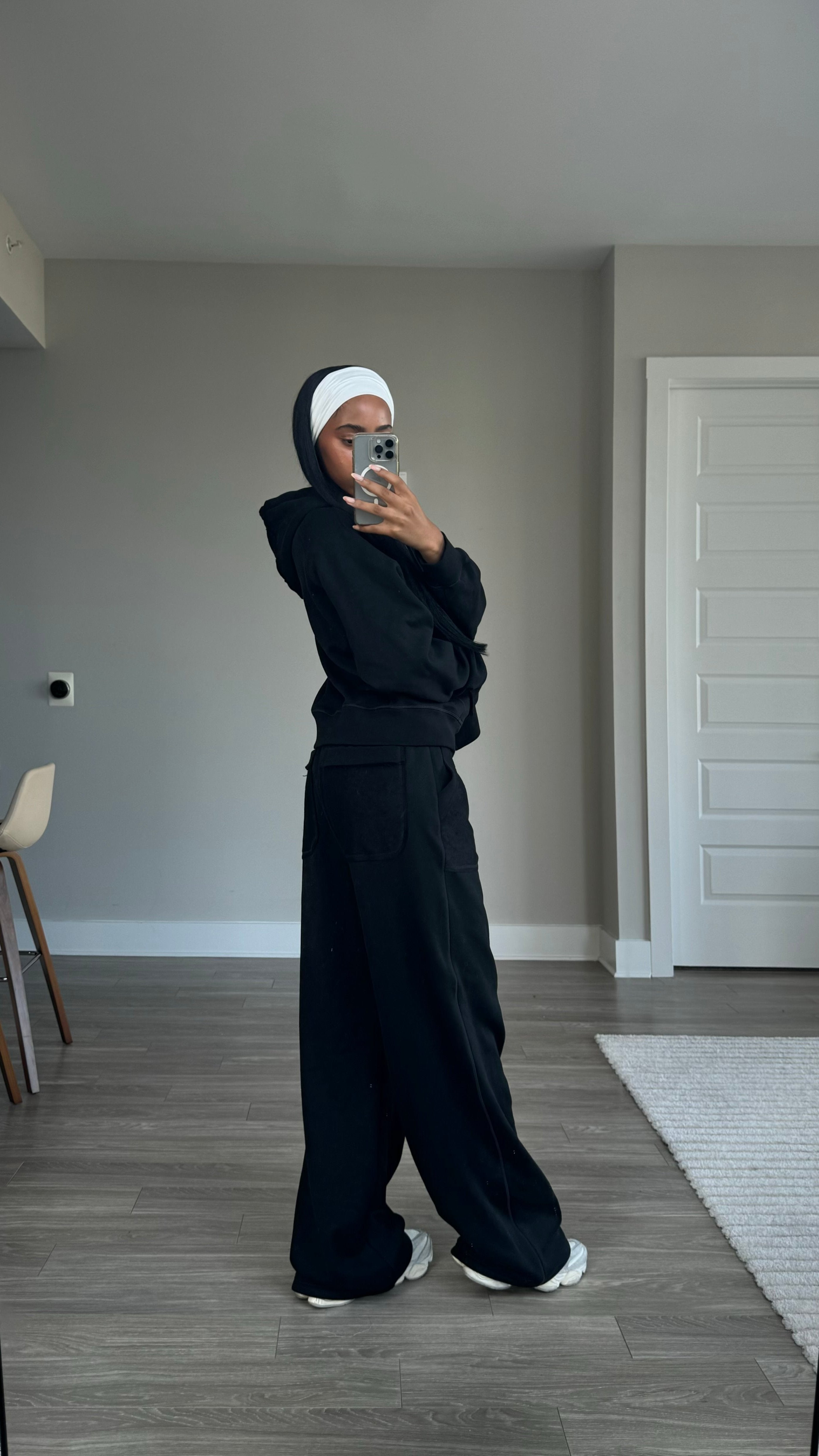 Black Baggy Sweat Set