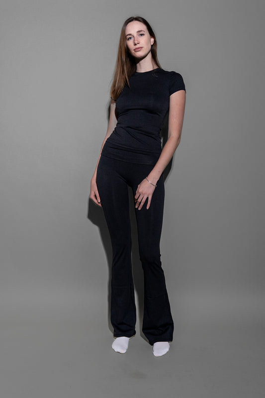 Black Short Sleeve Set